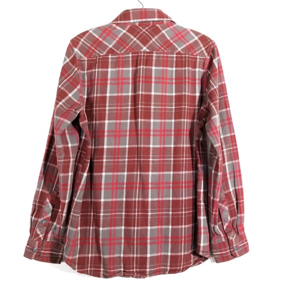 Merrell Red Plaid Flannel Button Down Shirt - Picture 2 of 4